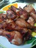 Pollo asado con salsa barbecue