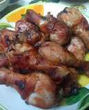 Pollo asado con salsa barbecue