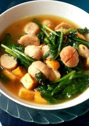 Foto resep Tumis sawi bakso tahu