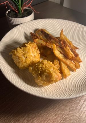 Une photo de Nuggets avec chapelure doritos