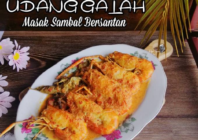 Udang galah masak sambal bersantan