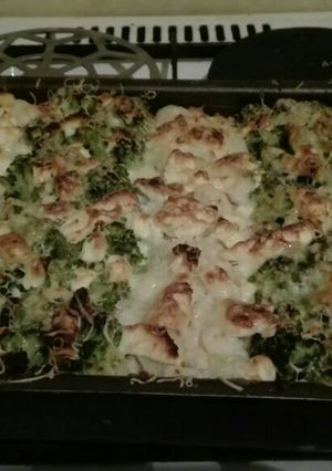 Rakott brokkoli-karfiol recept fotója