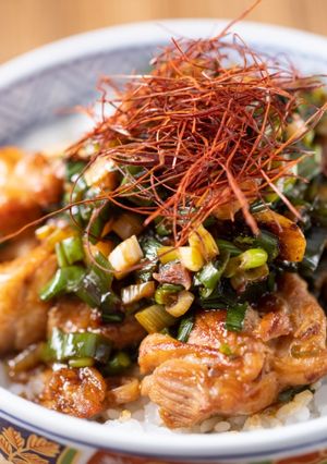 (影音)【60秒一道菜】- 蔥炸彈雞肉蓋飯 的食譜成品照片
