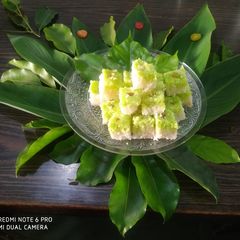 Double colour Toprapak or Coconut Burfi A picture of Double colour Toprapak or Coconut Burfi.