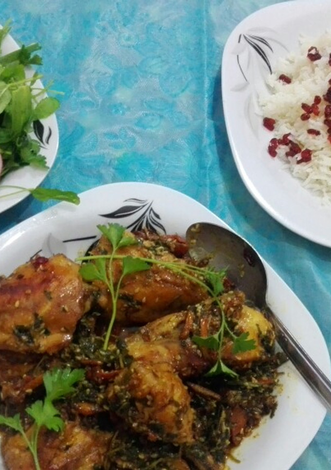 عکسی از دستور خوراک مرغ و جعفری