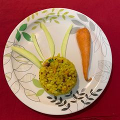 Raw mango carrot poha A picture of Raw mango carrot poha.