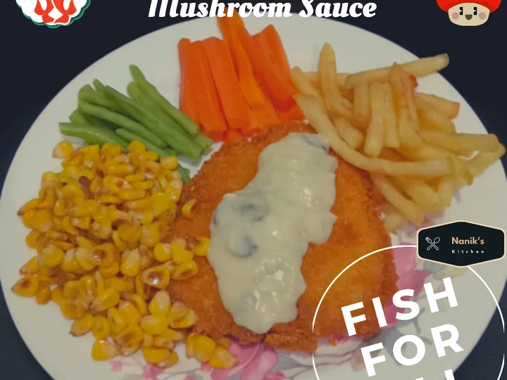 Cara Sederhana Membuat Resep  Dori Crispy with Creamy Mushroom Sauce yang Lezat Sekali, Sempurna