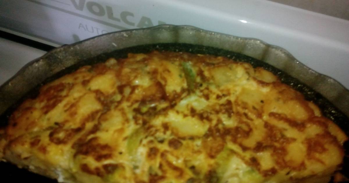Tortilla de papas y zapallitos Receta de anto Cookpad