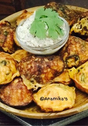 A picture of Eggs Masala Paniyaram/Paddu: Muttai Paniyaram.