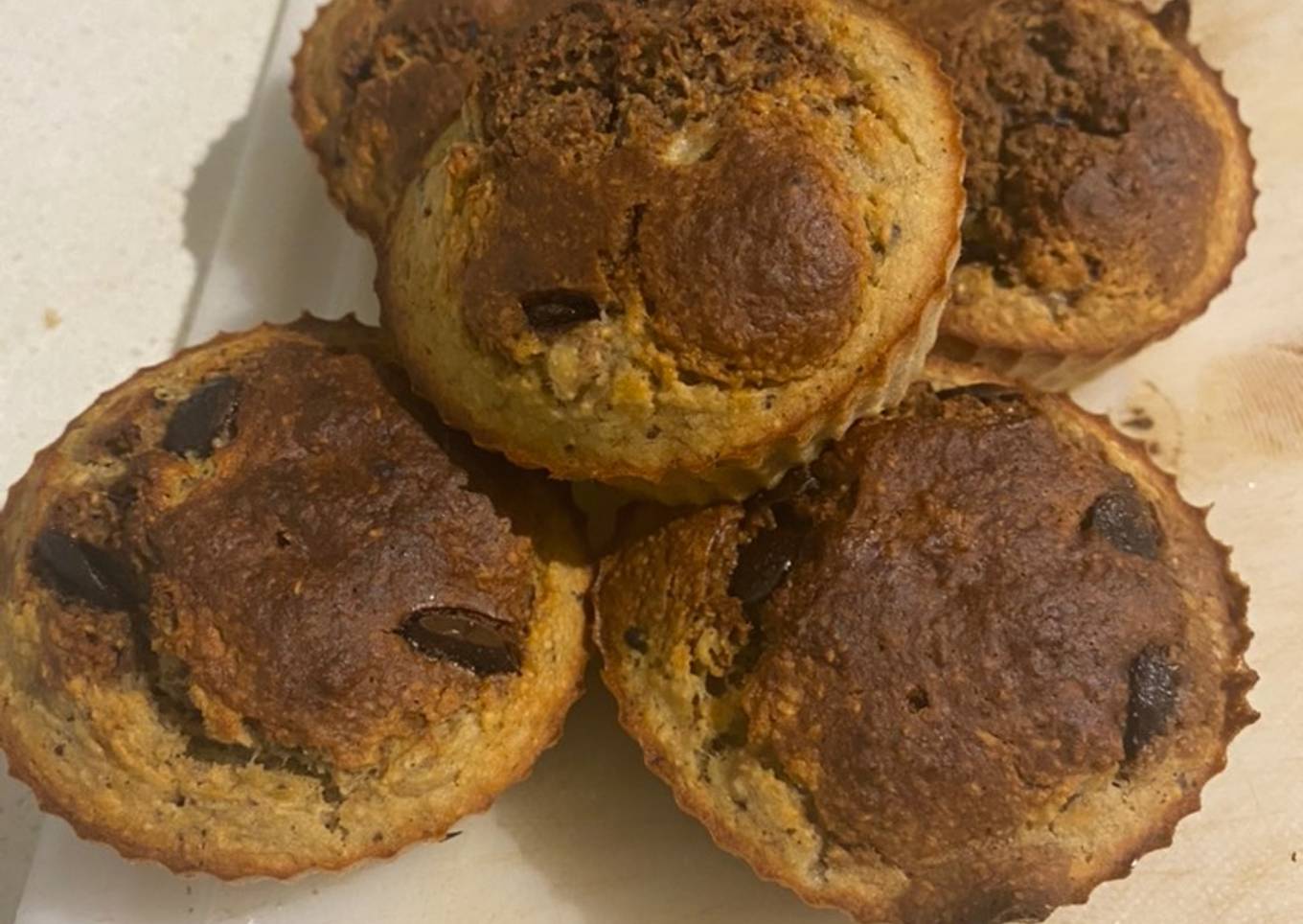 Muffin de banana y cacao saludable