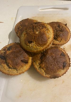 Una foto de Muffin de banana y cacao saludable