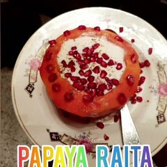 A picture of Papaya raita.
