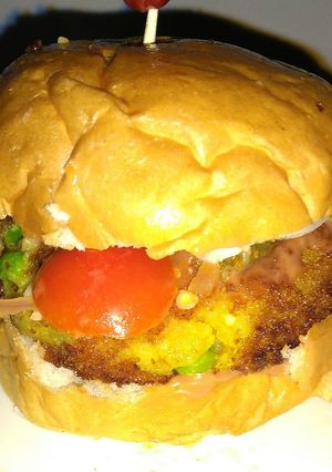 A picture of Aloo tikki Burger.