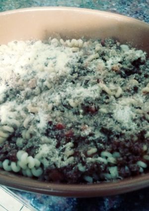 Una foto de Fideos con salsa Bolognesa