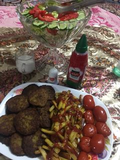 عکسی از دستور شامی کباب