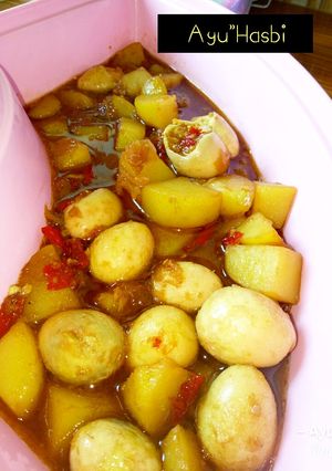 Foto resep Semur telur kentang