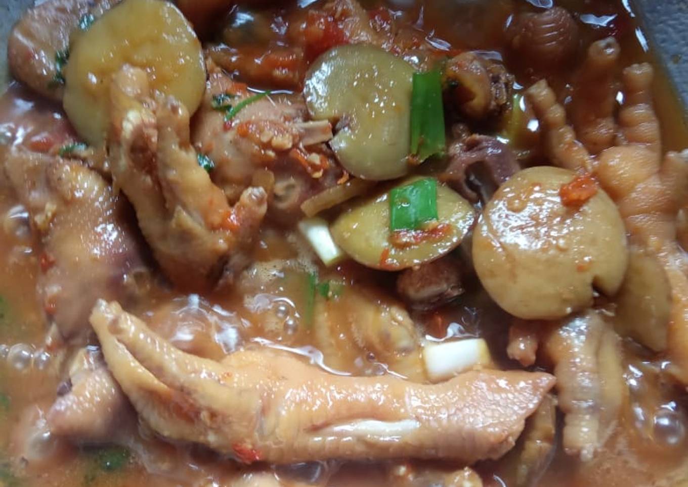 Cara Gampang Menyiapkan Semur jengkol campur ceker Anti Gagal