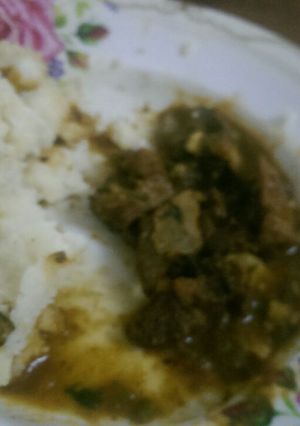 A picture of Wet fried beef.