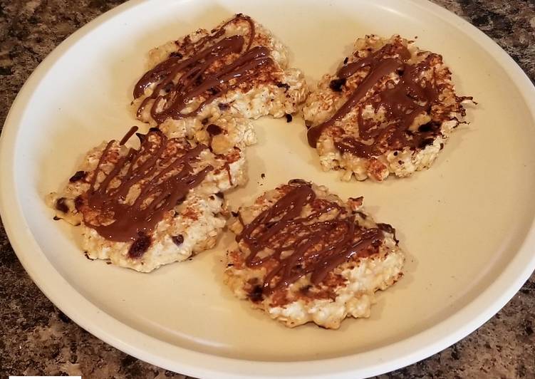 Recipe of Super Quick PB Cup Oatmeal Pancakes