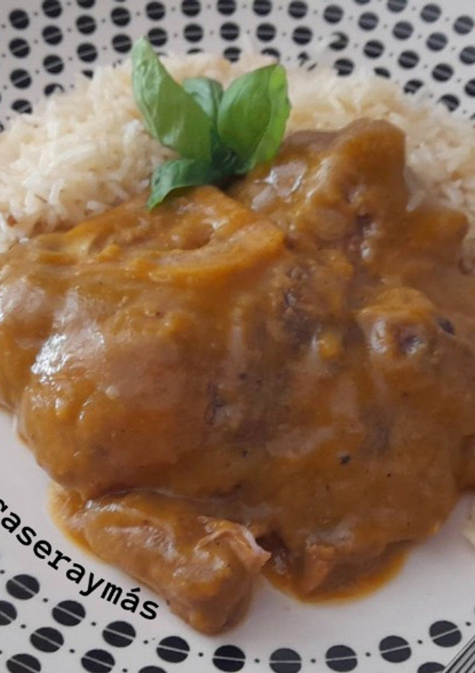 Una foto de Osobuco con salsa de calabaza