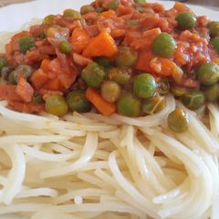 A picture of Spaghetti #meals in seconds.