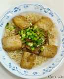 [一人獨享食譜] 日式牛肉豆腐丼飯 熱量500大卡