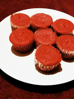 A picture of Redlove Muffins #Thefoodnetworking#.