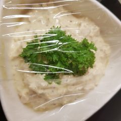A picture of My Mustard and Chicken dip.