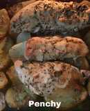 Pechugas adobadas con almendras al horno
