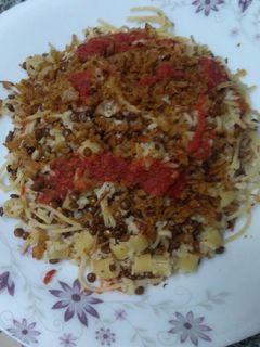 صورة لوصفة الكشري المصري😋😋