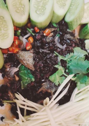 รูปของ ข้าวไรซ์เบอร์รี่ผัดปลาสลิด Air Fryer