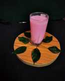 Hibiscus flower yogurt lassi