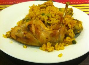 Una foto de Paella de Conejo