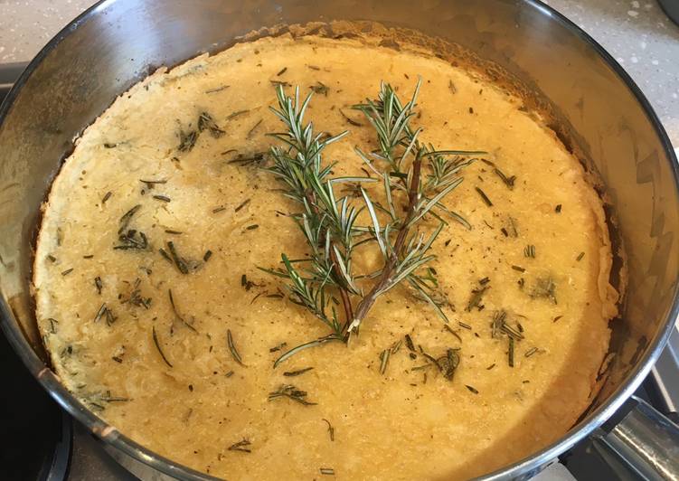 Steps to Make Quick Chickpea Farinata with Rosemary