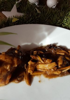 Une photo de Rôti de veau aux champignons