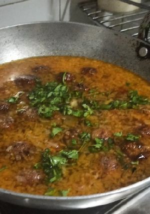A picture of Vegetable Manchurian with Red Gravy.