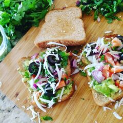 A picture of Avocado Veggie Toast/  Sandwich.