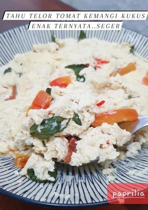 Foto resep Tahu Telor Kemangi Kukus - Menu simple buat diet / sahur
