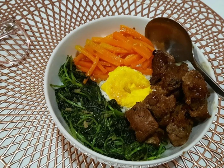 Easy Ways Prepare Recipes Bibimbab sederhana the So Delicious Perfect.