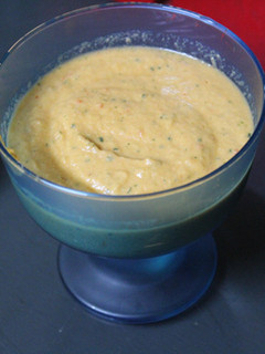 Una foto de Gazpacho de pepino y tomate