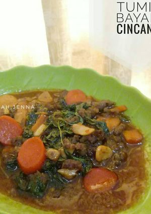 Foto resep Tumis bayam cincang