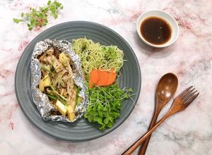 Hình của món Gà hấp nấm gừng - Mì chùm ngây [Eat clean- Thực dưỡng].