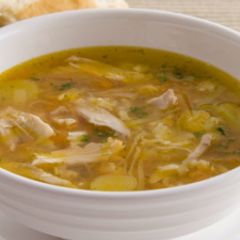 A picture of Cock-a-leekie Soup.
