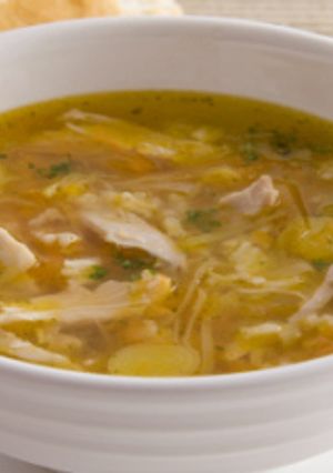 A picture of Cock-a-leekie Soup.