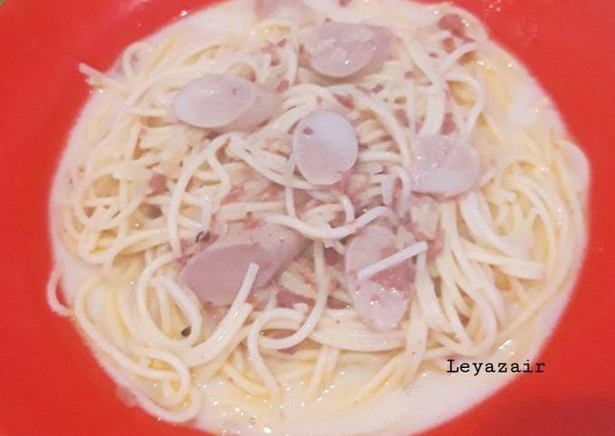 #73 Spagetti + Kornet Kuah Susu