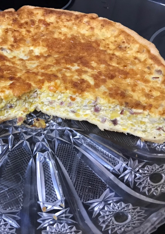 Una foto de Quiche de calabacín y queso