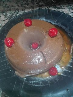 Una foto de Flan chocolate o dulce de leche fácil y express