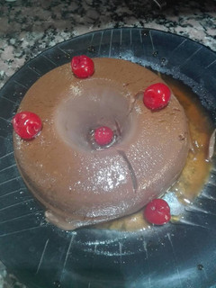 Una foto de Flan chocolate o dulce de leche fácil y express