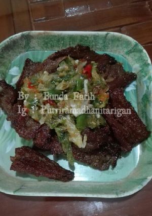 Foto resep Empal penyet pedas
