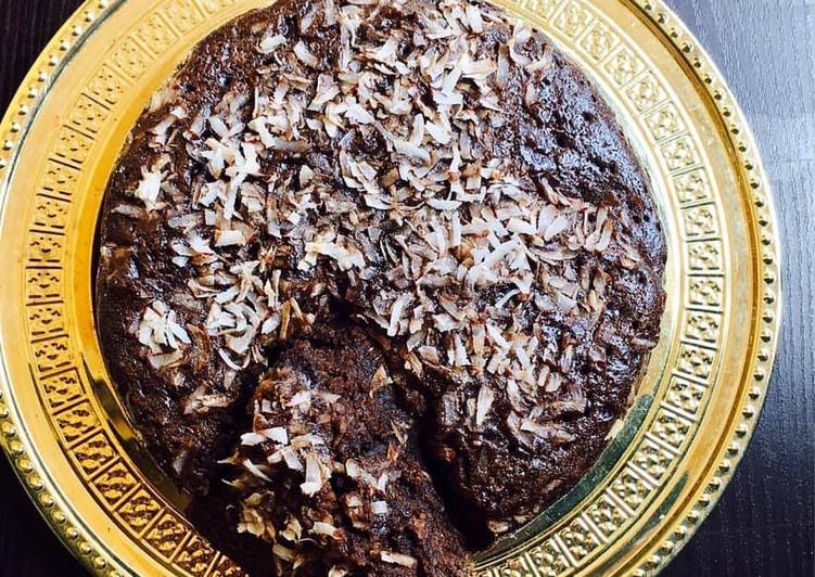 Recipe of Speedy Chocolate cake with Coconut shavings